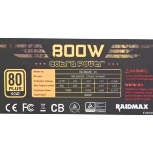 علبة التغذية GAMER 800W RX-800ACV RAIDMAX